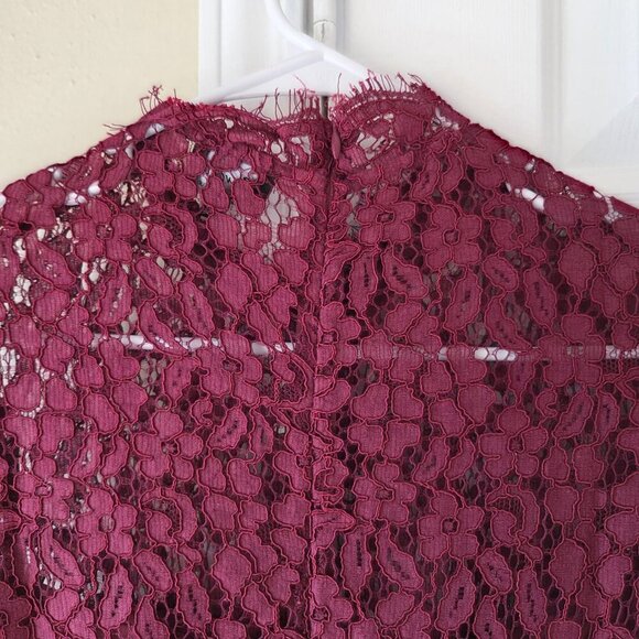 Bardot Midi Dress 6 Sienna Lace Midi Dress Size 6 Wine Burgundy - Picture 3 of 5